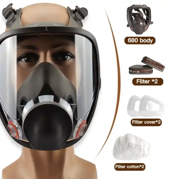 Sıcak satış tam yüz gaz maskesi tarım püskürtme için 6800 tam yüz klor gaz maskesi