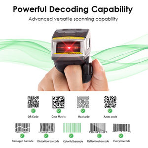 Effon EF02 Mini Wearable Ring Wireless Cordless BT 2D <strong>Image</strong> <strong>QR</strong> <strong>Code</strong> Barcode Reader Scanner for Inventory Warehouse Stock - Product Image 4
