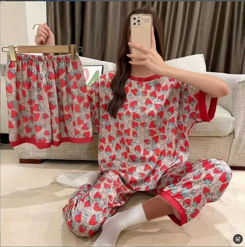 Three-piece set-red strawberry