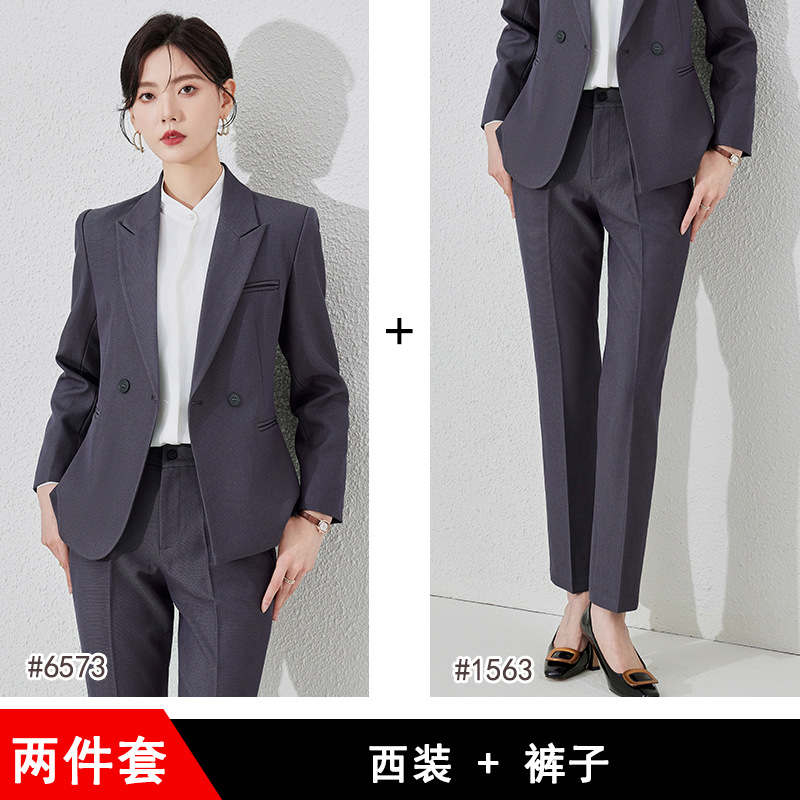 Dark gray suit trousers