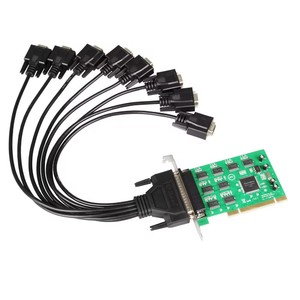 Tarjeta de E/S del controlador serie PCI RS232 de 8 puertos, Chip Com SystemBase 1058 con protección electrostática de cable de salida - Product Image 1