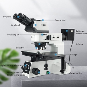 Boshida BD-6R 50X-1000X Dark Field DIC Metallurgical <strong>Microscope</strong> with Camera and Metallurgical Software for <strong>Material</strong> Analysis - Product Image 2