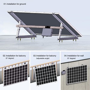 Fácil instalación 600W/800W Ip67 On-grid Tied Micro Inverter Mppt Kit de sistema solar para balcón Pwm controlador de iones de litio - Product Image 4