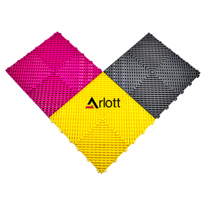 Modular Anti-Slip Interlocking Garage Floor Tiles PP Plastic Flooring Mats for Car Detailing Shop Workshop Anti-Skid Flooring