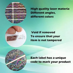 Benutzer definierte gefälschte Hologramm aufkleber PET-Material mit einzigartigen Codes und dynamischen Mustern für Promotion Void Label - Product Image 3