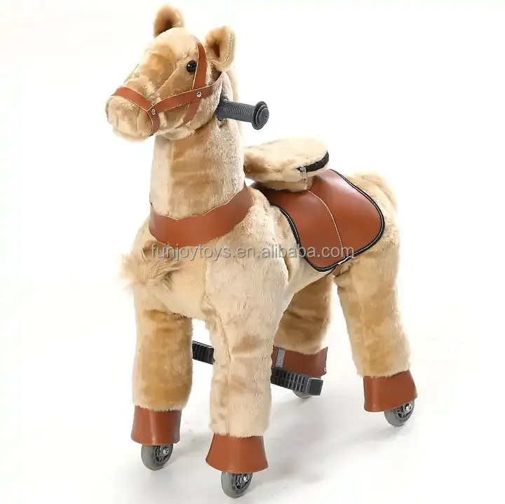 Classe comercial mecânica cavalo de pelúcia equitação animal brinquedo pônei passeio no brinquedo animal para venda