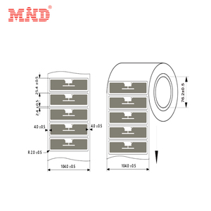 Uzun menzilli akıllı etiketi kakma/etiket/etiket giysi yönetimi için H3 9654 UHF RFID etiket - Product Image 2