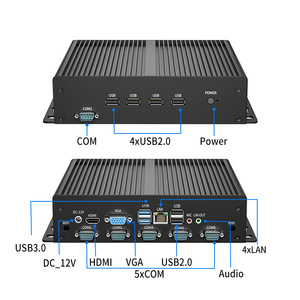 BKHD computadora Industrial sin ventilador integrado Mini PC Gigabit Ethernet 6COM Core Tiger Lake compatible con Win Linux Ubuntu G26 - Product Image 3