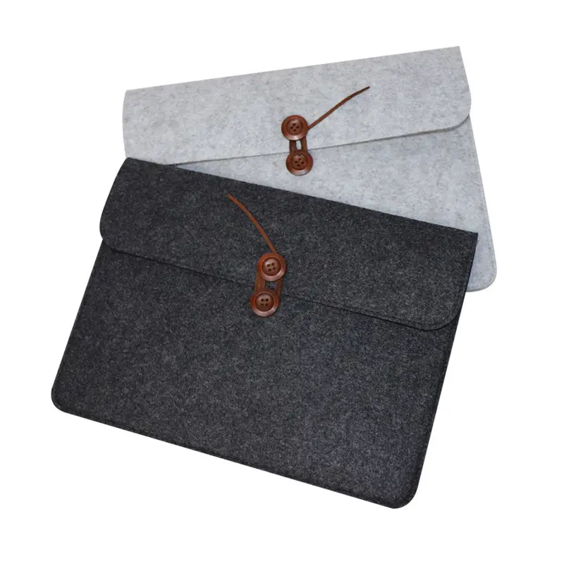 Custom Logo Soft Portable Felt document bag cover case Briefcase Felt Laptop bag felt Laptop Sleeve for Apple Mac Pro MacBook