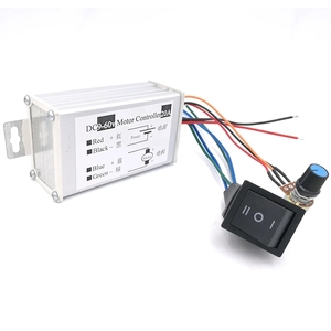 DC 9-60 V PWM Gleichstrommotor-Geschwindigkeitsregler stufenlos 12 V 24 V 60 V MAX 20 A Impulsbreitenmodulator Motorgeschwindigkeitsregler-Schalter brandneu - Product Image 1