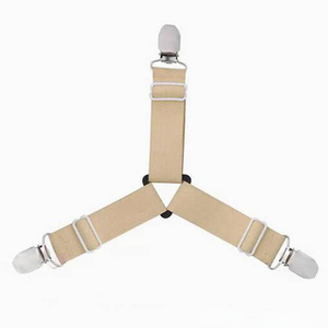 4 Pcs Triangle Sheet Fasteners Fitted Sheet Corner Holder <strong>Elastic</strong> Adjustable Bed Sheet Holders Straps <strong>HOOK</strong> <strong>LOOP</strong> Band - Product Image 1