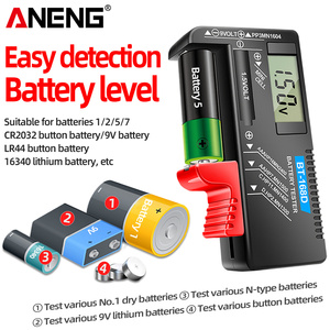 Aneng เครื่องทดสอบความจุของแบตเตอรี่ลิเธียมดิจิตอลอิเล็กทรอนิกส์แบบ BT-168D จอแสดงผล LCD เครื่องมือทดสอบอเนกประสงค์แบบปุ่ม AAA - Product Image 3