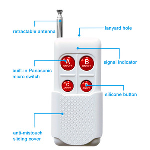Il nuovo telecomando di tipo codice bianco a 4 pulsanti RF 315MHZ telecomando 433MHZ con coperchio scorrevole protettivo per inviare le batterie - Product Image 2