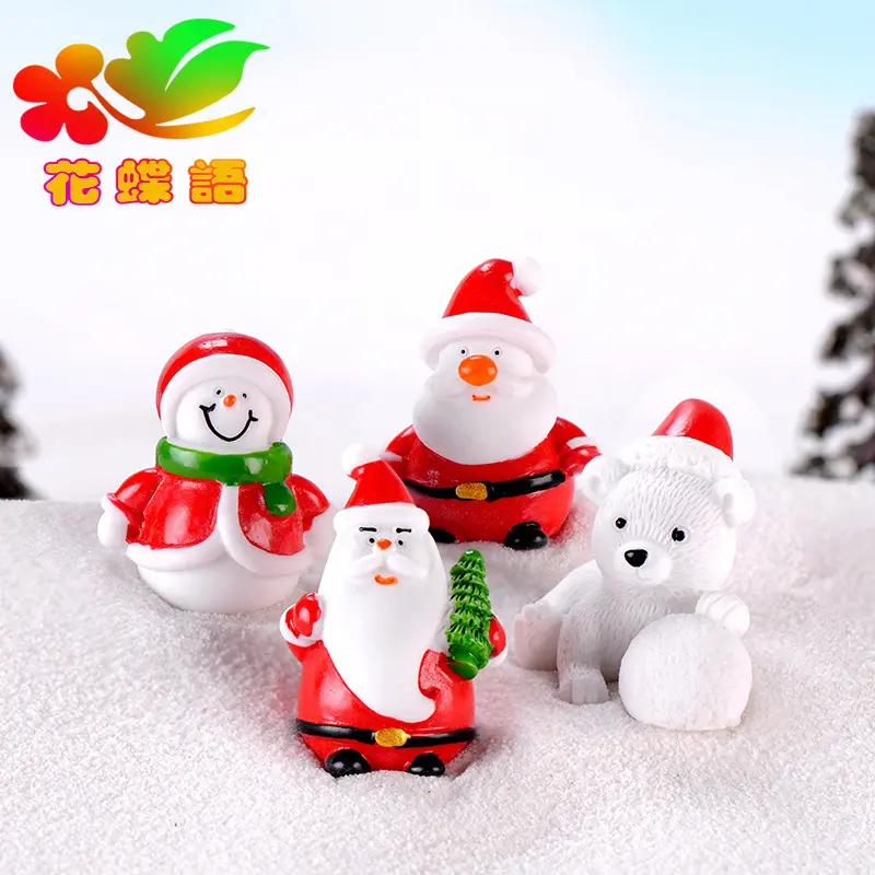 Christmas resin decoration figure doll Student small gift crafts Fat thin Santa Claus snowman