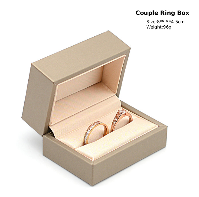 Gold couple ring box