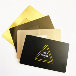Tarjeta de negocios Nfc de Metal, impresión de código convexo programable para promoción - Product Image 4