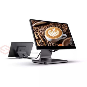 15.6 inç ana ekran POS Systema Metal alüminyum alaşım 11.6 ayrılabilir ikincil ekran ile Pos makinesi kadar Ultra ince dokunmatik - Product Image 1