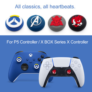 Silikon başparmak sapları Analog sopa koruyucu kapak Joystick PS5 için ünlü oyun tema Caps/PS4/XBOX serisi/XBOX ONE kontrolörleri - Product Image 3