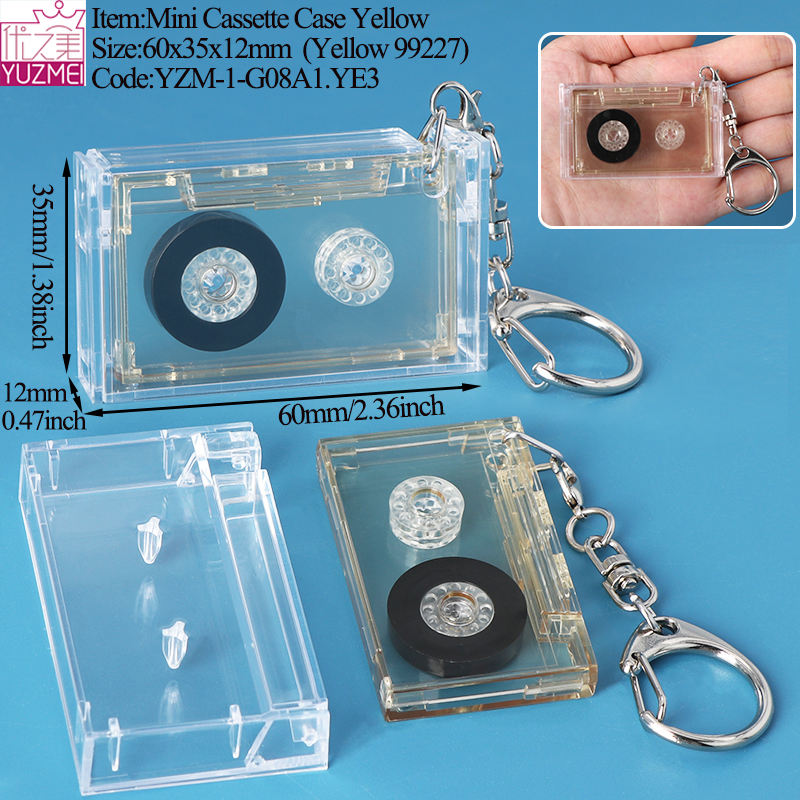 G08B Mini Cassette Case Yellow No NFC