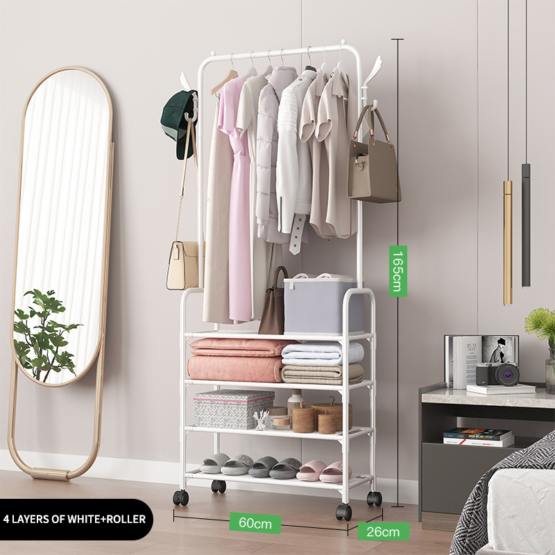 AM chaussure et chapeau rack 4 couches blanc ceinture roues