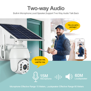 Losafe 1080P Wifi telecamera di sicurezza per esterni 4G di energia solare di visione notturna Wireless CCTV integrato microfono a due vie sensore Audio CMOS - Product Image 2