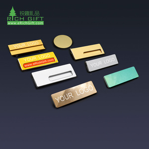 Tùy Chỉnh Thép Không Gỉ Laser Kim Loại Nhân Viên Tên Tags Cho Văn Phòng Đồng Trống Hình Chữ Nhật Tên Khách Sạn Tag <span class=keywords><strong>Badge</strong></span> Kim Loại Nhựa Làm Việc <span class=keywords><strong>Logo</strong></span> - Product Image 3