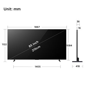 Hisense TCL Ultra Slim 4K 144Hz Premium Qled Pro 85inch Smart Tvs With Google System WiFi Bluetooth - Product Image 4
