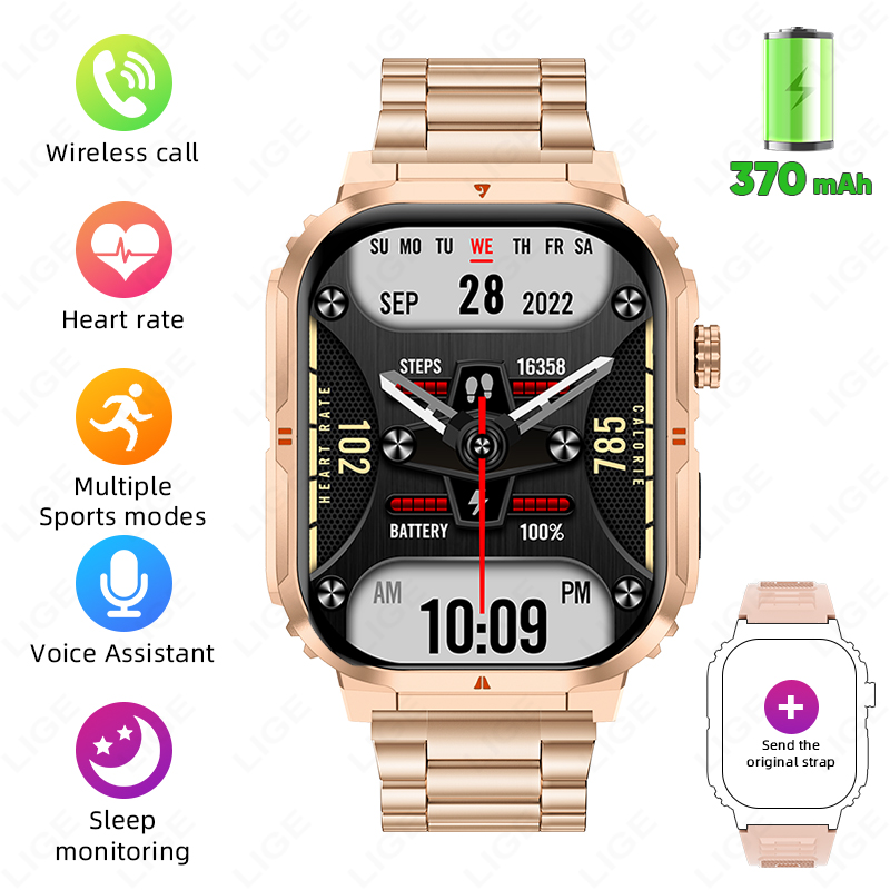 10 acier inoxydable or rose + bracelet en silicone rose
