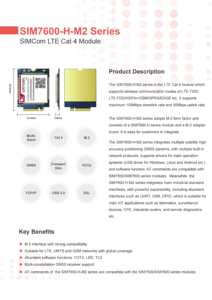 SIM7600G-H-M2 <strong>4G</strong> <strong>Module</strong> <strong>SIMCom</strong> Wireless Communication LTE-TDD/ LTE-FDD/HSPA+/GSM/GPRS/EDGE LTE Cat 4 <strong>Module</strong> SIM7600G-H-M2 - Product Image 2