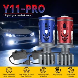 ไฟหน้า LED แบบลำแสงต่ำสูงสำหรับ Y11เลนส์ H4, ไฟหน้า LED IP68เลนส์โปรเจคเตอร์กันน้ำไฟขับรถรถยนต์โปรเจคเตอร์3570ชิพไฟตัดหมอก - Product Image 2