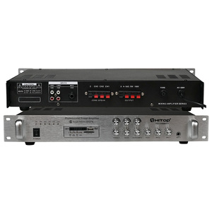 80W for Bluetooth Power Amplifier USB SD AUX <strong>Inputs</strong> FM MP3 <strong>Source</strong> Mixer Receiver Metal Shell for Conference Background Music WiF - Product Image 2
