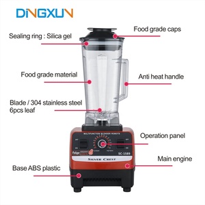 4500W taşınabilir buz Blender Blender gümüş Crest mikser makinesi ticari değirmeni ağır karıştırıcılar