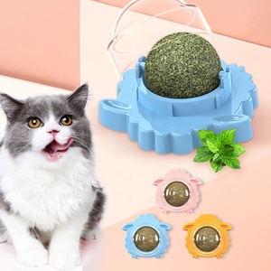Pelota de juguete para gatos de nuevo diseño personalizado, dientes molares limpios, planta natural, juguete para mascotas para calmarse, Gato feliz, juguete para lamer, hierba gatera, pellizco para gatos