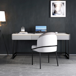 Leichte Luxus Marmor Büro tische einfache moderne Home Tischplatte Schublade Stauraum platzsparende Computer Schreibtisch Ecke Arbeits zimmer Schreibtisch - Product Image 3
