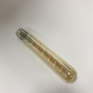 T30 185mm E26 E27 <strong>Led</strong> Curved Bulb Spiral Filament 2200k Amber Gold Glass Decoration <strong>Led</strong> Edison Bulb 4w Spiral <strong>Led</strong> Filament Lamp - Product Image 4