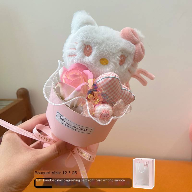 ถุงของขวัญผงแมวเหมียวตัวน้อย โคมไฟ การ์ดอวยพร - ขนาด 25x12 ซม.