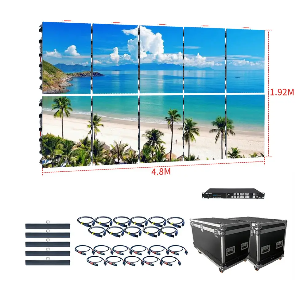 Penjualan Pabrik Tahan Air SMD Full Color Outdoor Indoor P2.5 P4 P5 P8 P10 LED Video Wall Panel Led Tampilan Layar layar