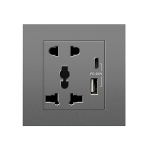 艺术脱氧核糖核酸通用墙壁插座13a 250V Usb a型和C 12v充电器5针插座 - Product Image 1