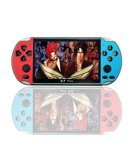 X7PLUS คอนโซลเกม PSP แบบพกพา X12มินิย้อนยุคขนาดใหญ่5.1นิ้วที่ชาร์จได้ GBA/Arcade คอนโซลสีแดงสีขาว Wi-Fi