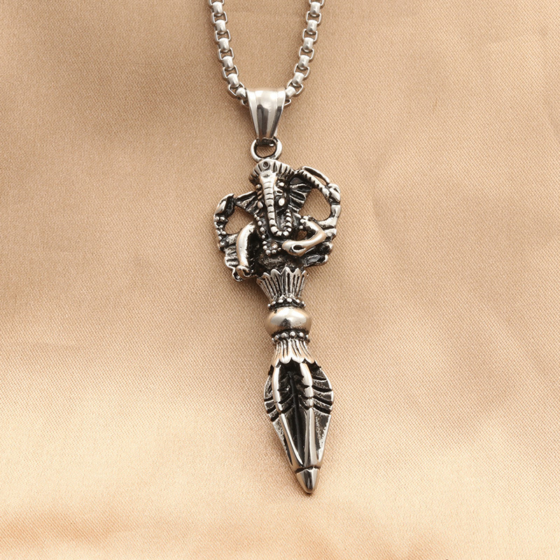 Pendentif avec chaîne assortie, chaîne de perles carrées 3,0*60 cm