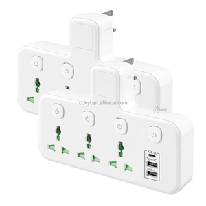Uzatma çok fiş uzatma prizleri ile USB duvar fiş adaptörü 3 yollu 1 içine 3 güç uzatma kablosu ile 3.4A USB tip C - Product Image 1