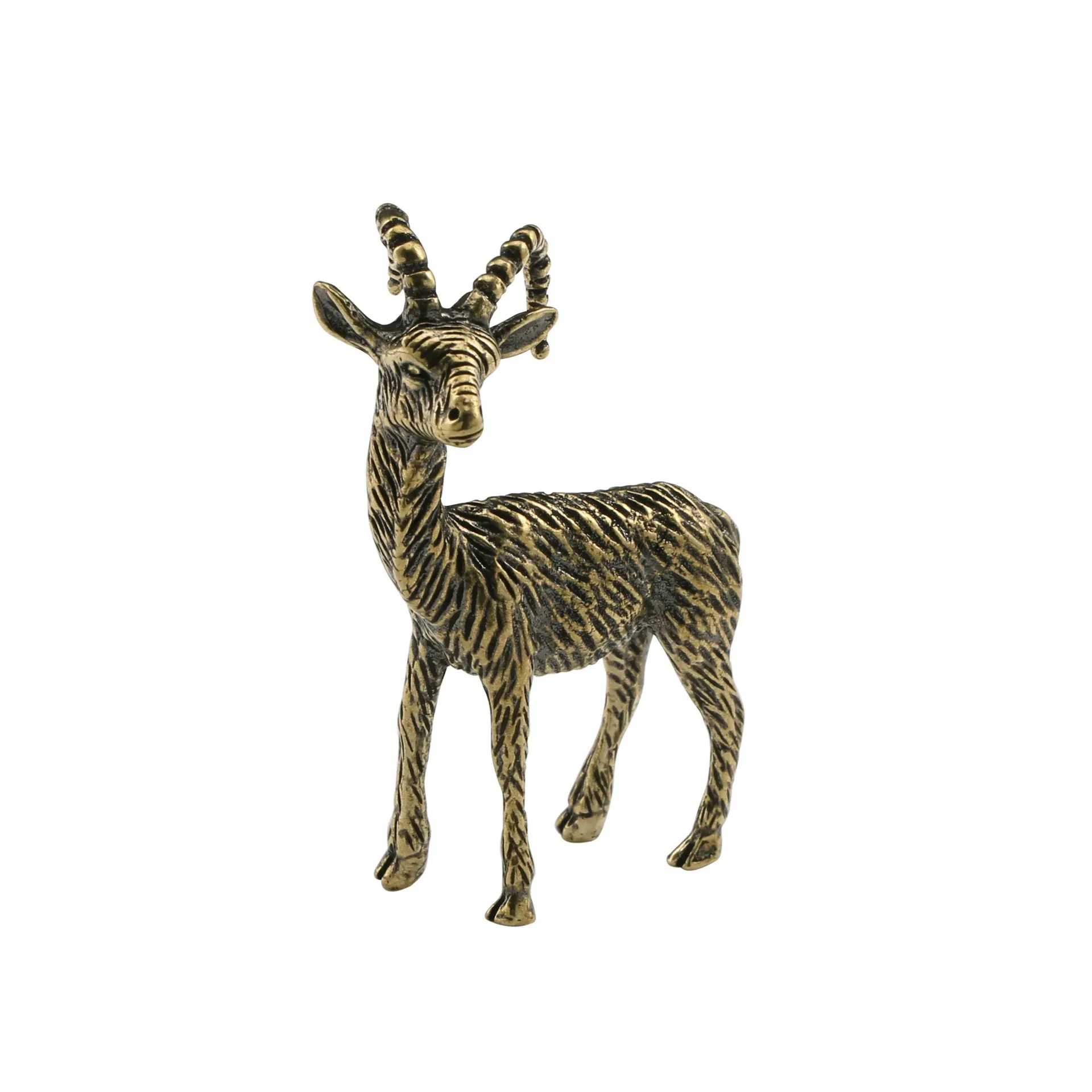 Artigianato in metallo imitazione cervo giocattoli decorazioni statua di cervo in ottone.