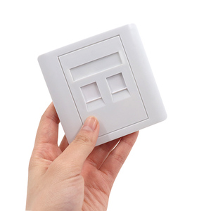 1 2 4 Port FTTH <strong>Networking</strong> Faceplate Cat6 Cat5 Cat7 Keystone Jack RJ45 RJ11 Wall Plate <strong>Telecom</strong> Fiber Optic <strong>Device</strong> - Product Image 1