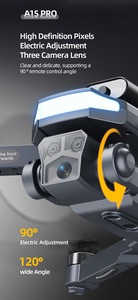 A15 Pro 360 Laser Obstacle Avoidance 150 Meters 5G WIFI <strong>FPV</strong> 4K Brushless Three Camera <strong>System</strong> Led Light Mini Drone for Kids - Product Image 5
