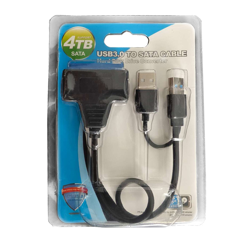 Cable USB 3.0 de doble cabezal con unidad fácil (empaque blíster)