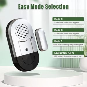 Sensores de alarma inalámbricos para puerta y ventana Daytech, instalación fácil de seguridad para el hogar, 3 modos, Sensor de entrada de piscina deslizante, alerta de batería baja - Product Image 6