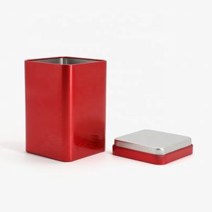 Bán buôn tùy chỉnh vuông quà tặng trà cà phê đóng gói container có nắp đậy kim loại tin có thể - Product Image 3