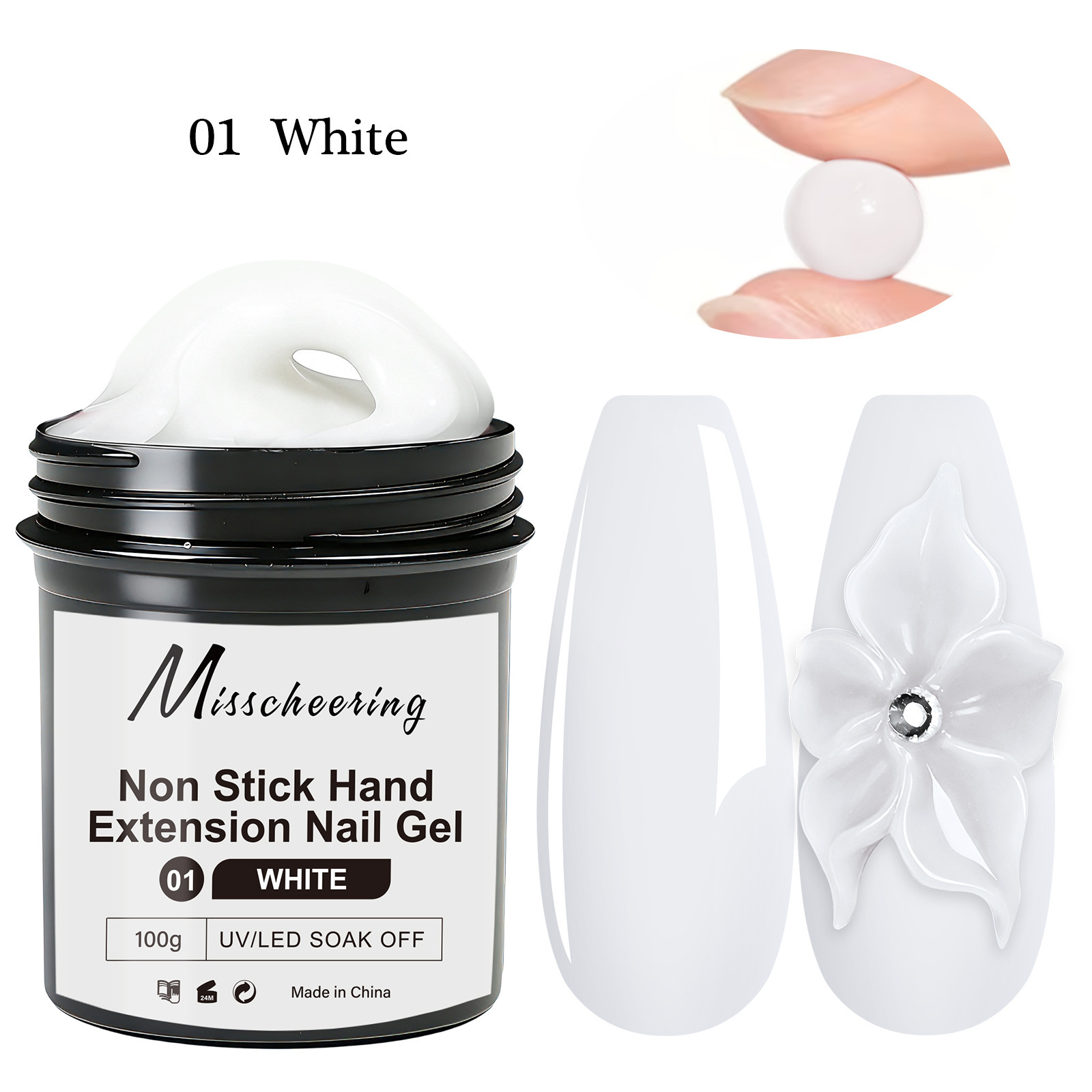 100g de gel d'extension de main antiadhésif 01