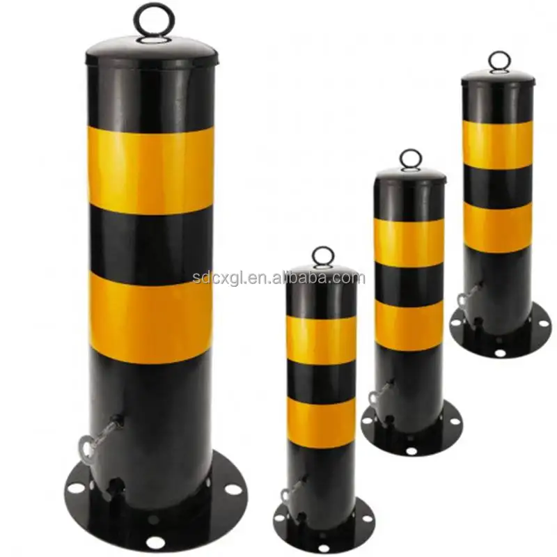 Durable Carbon Steel Traffic Guardrails Reflective Isolation Anti-Collision Bollards Road Safety