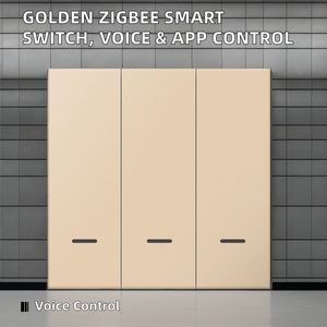 Avrupa standart altın Zigbee akıllı anahtar anahtarı 1 Gang 2 Gang 3 Gang Bluetooth ağ 10A 16A 6A Max. Ses App kontrolü - Product Image 3